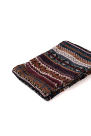 ÉCHARPE À MOTIF JACQUARD BORDEAUX