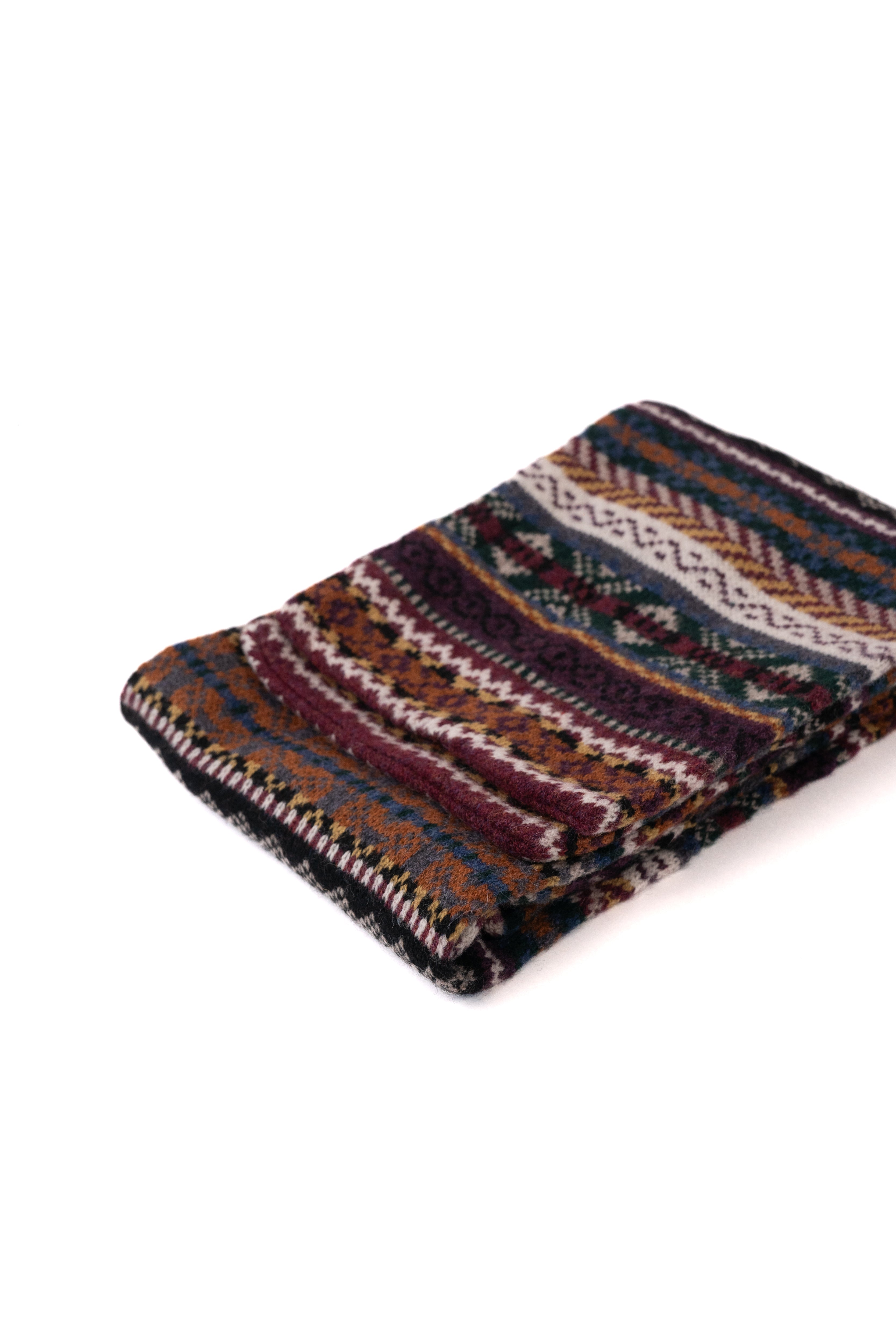 ÉCHARPE À MOTIF JACQUARD BORDEAUX