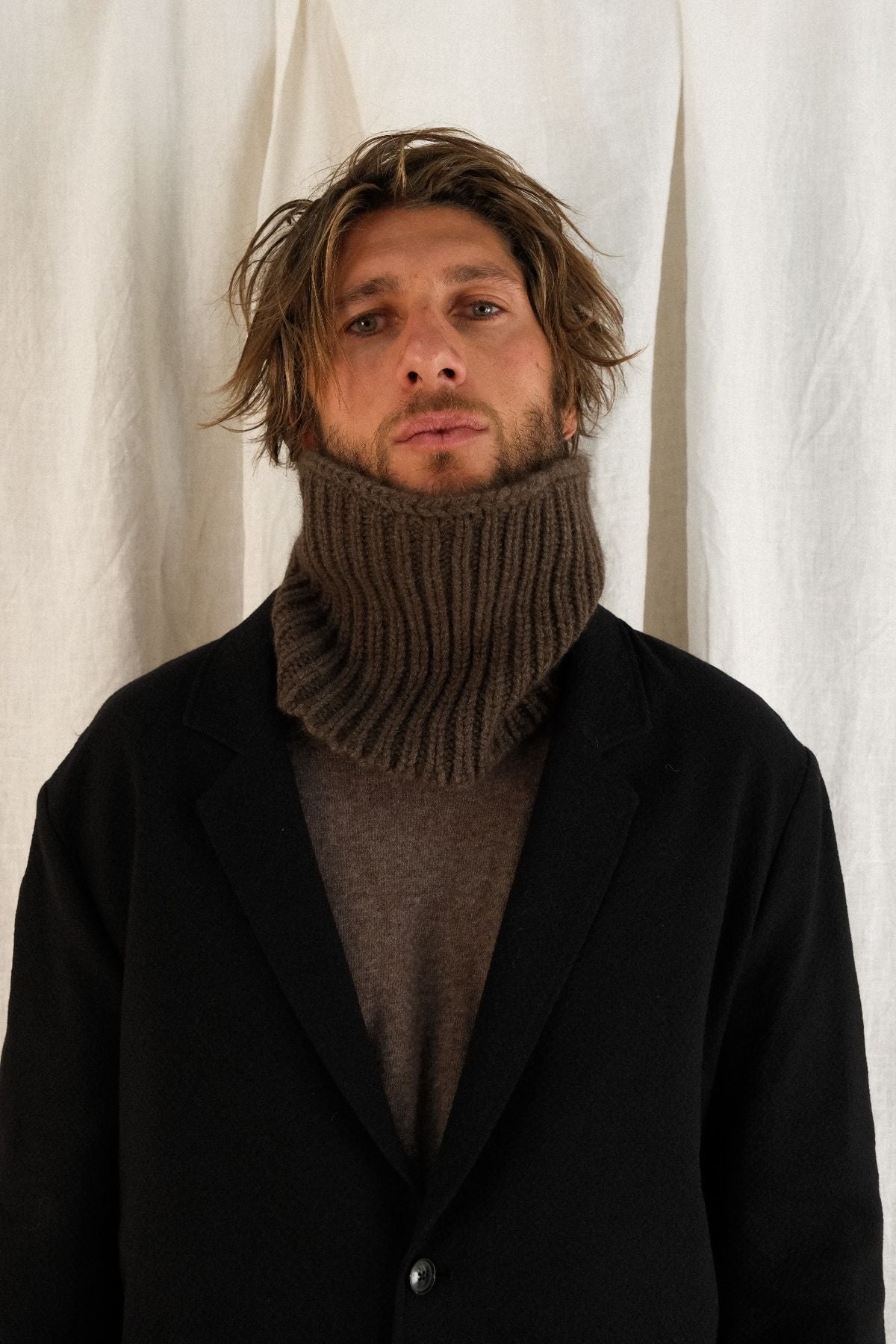 TOUR DE COU GROSSE MAILLE MOCHA