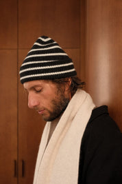 BONNET RAYE CHARCOAL/ÉCRU
