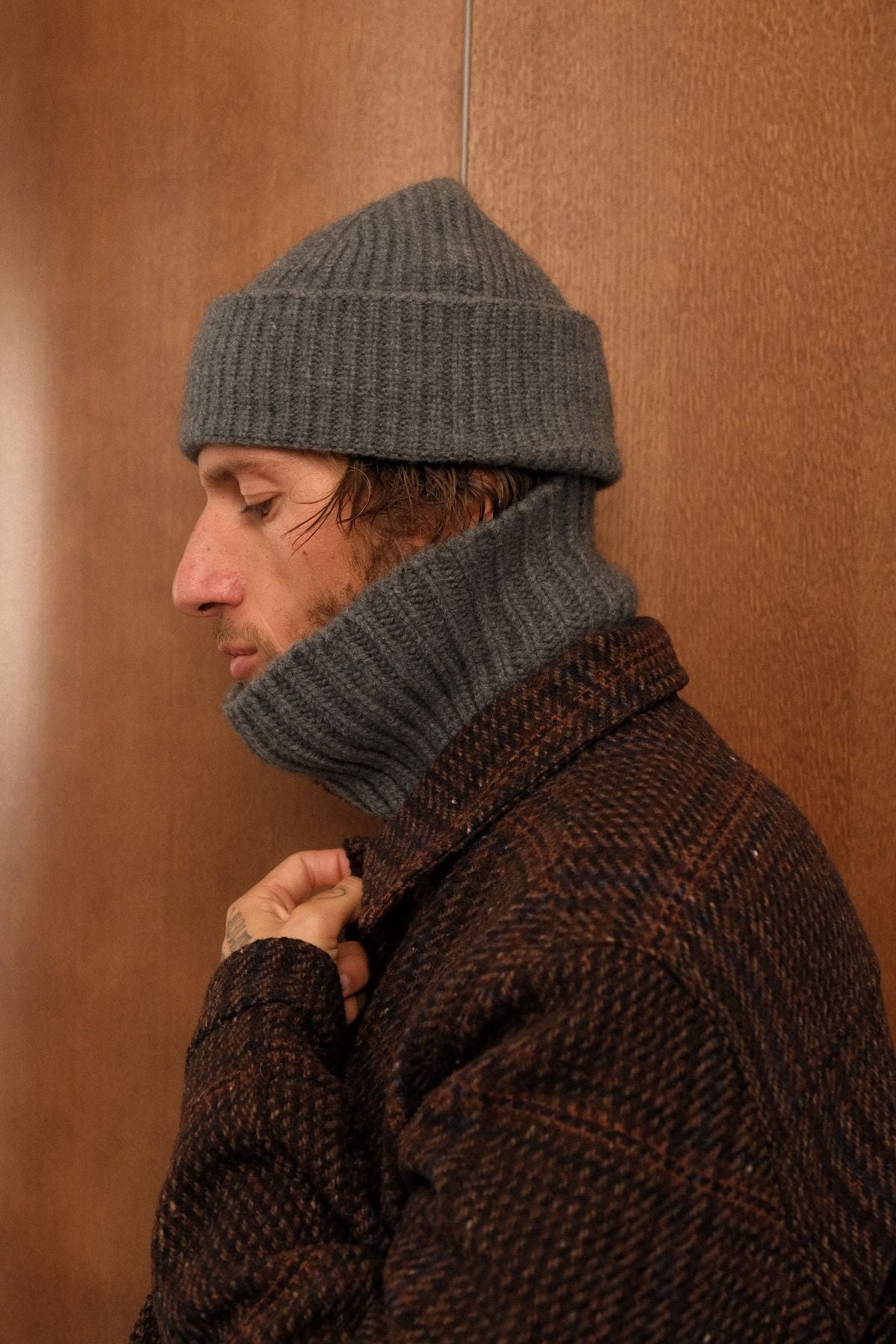 BONNET CARDIGAN CHARCOAL