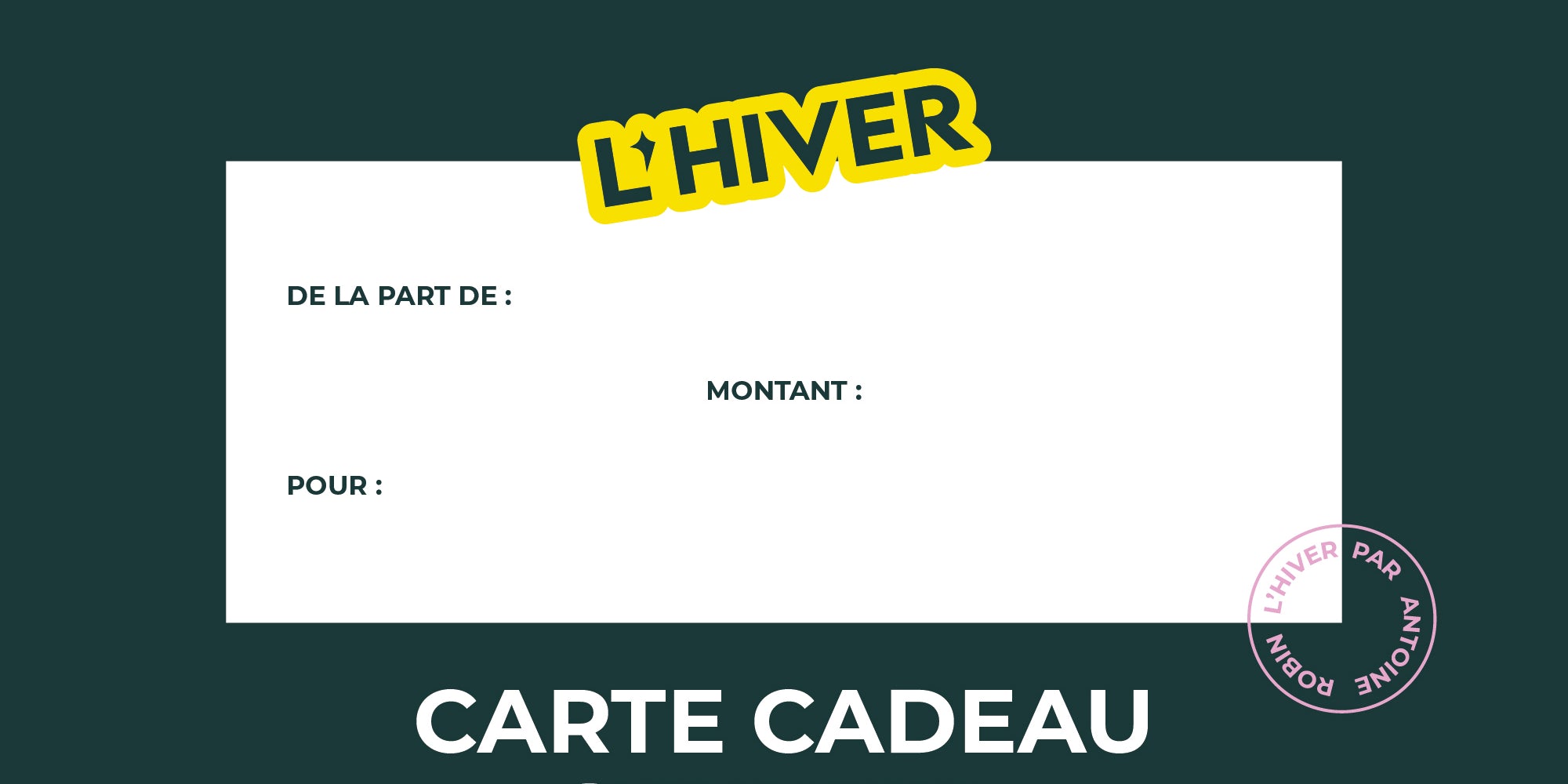 Carte-cadeau l'Hiver
