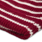 BONNET RAYE BORDEAUX/ÉCRU