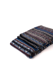 ÉCHARPE À MOTIF JACQUARD BLEU