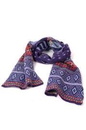 ÉCHARPE À MOTIF IMPRIMÉS VIOLET
