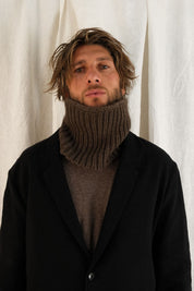 TOUR DE COU GROSSE MAILLE MOCHA