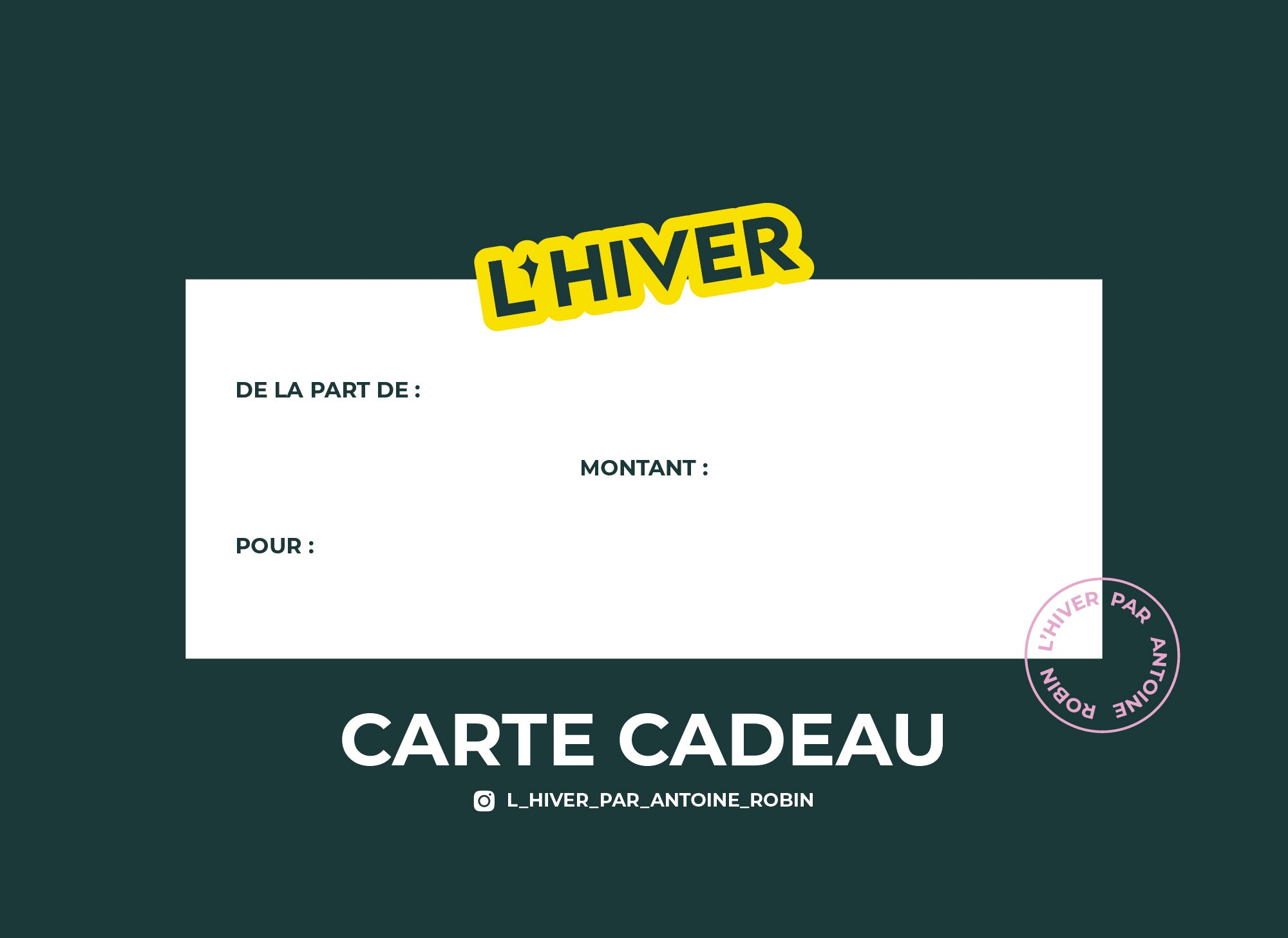 Carte-cadeau l'Hiver