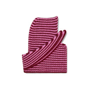 CAPUCHE  ÉCHARPE RAYEE BORDEAUX FONDANT