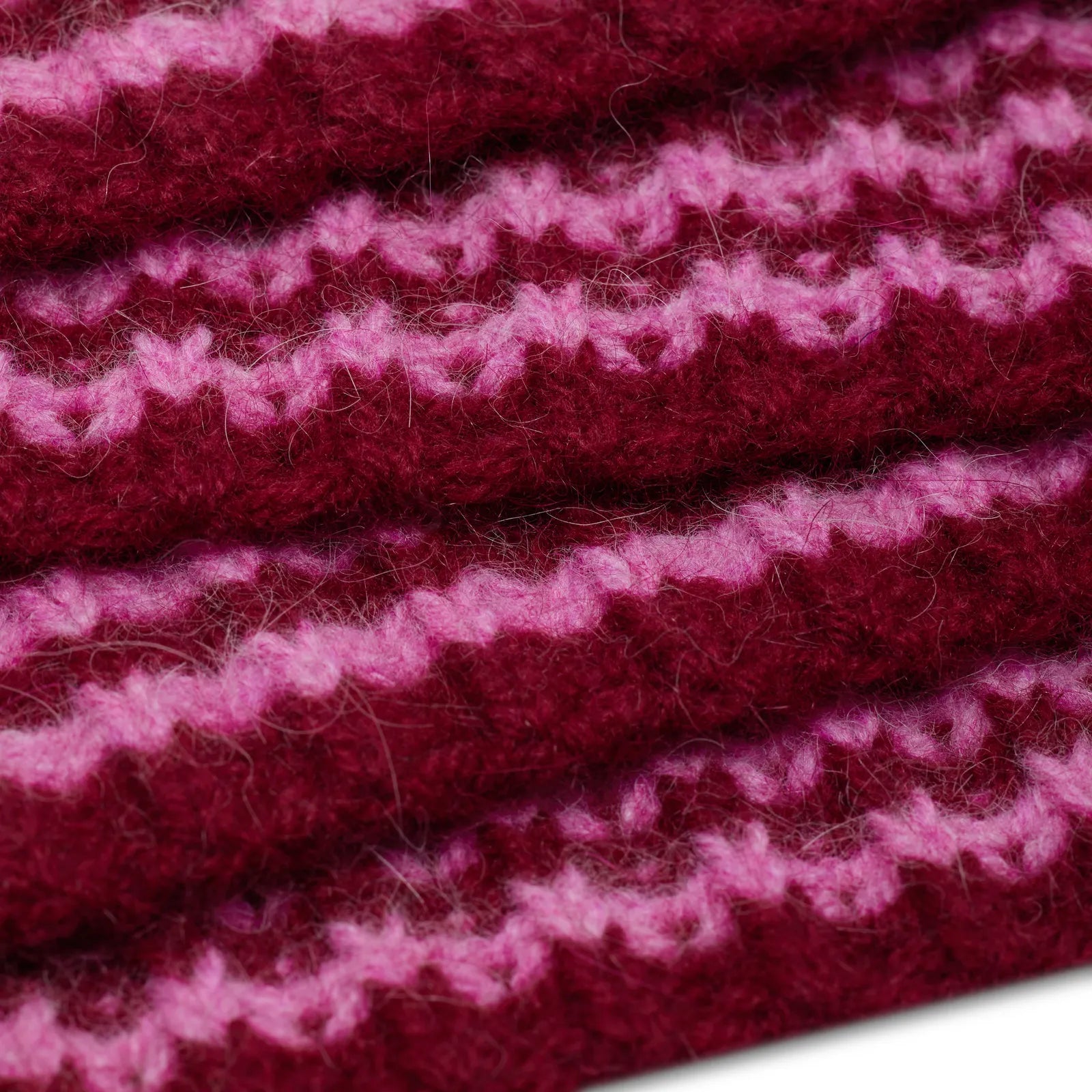 CAPUCHE  ÉCHARPE RAYEE BORDEAUX FONDANT