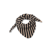 ÉCHARPE TRIANGLE RAYEE BLACK FAWN